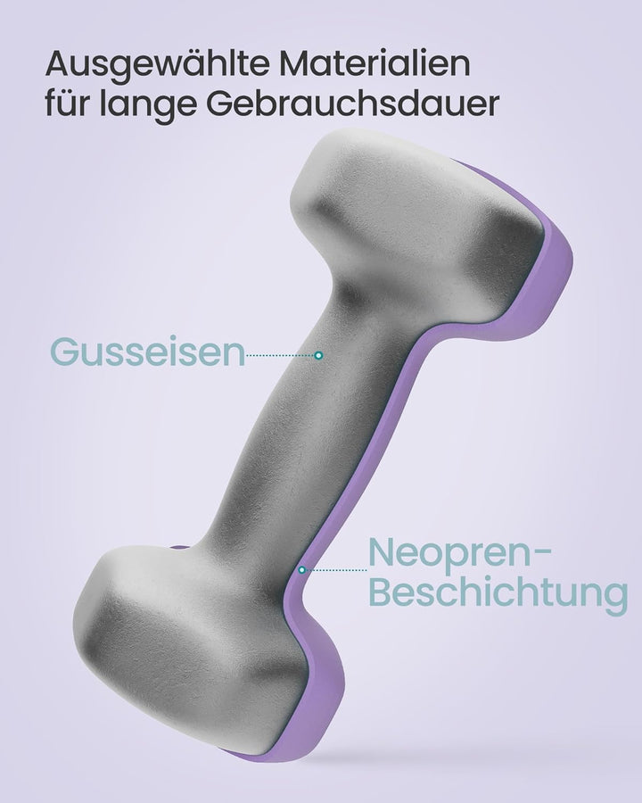 SONGMICS 2 Stück Hexagon Hanteln mit Neoprenbeschichtung für Krafttraining, Fitness, Zuhause 2 x 2 k
