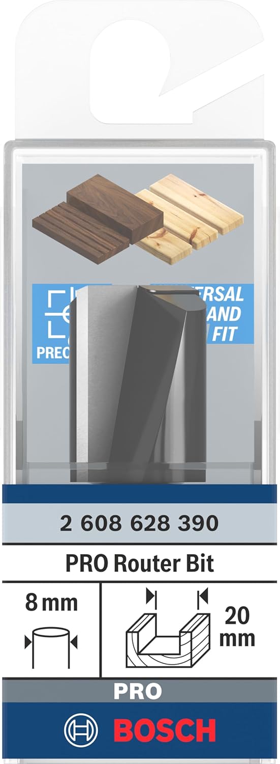 Bosch Accessories Professional Nutfräser Standard for Wood (für Holz, Ø 20 mm, Arbeitslänge 25 mm, Z