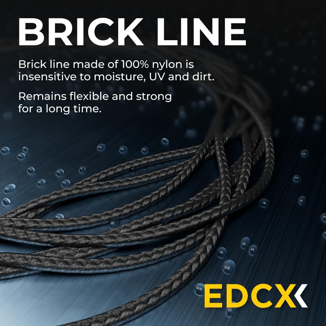 EdcX Maurerschnur ⌀1,7 mm | 50m, 100m und 300m | Nylon | Ziegellinie, Bauschnur, Gartenarbeit, Mason