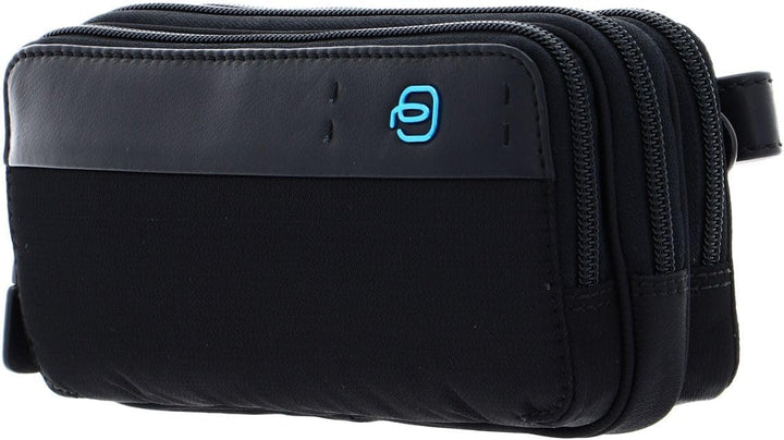 PIQUADRO Unisex P16 Lederetui, Chevron/Schwarz