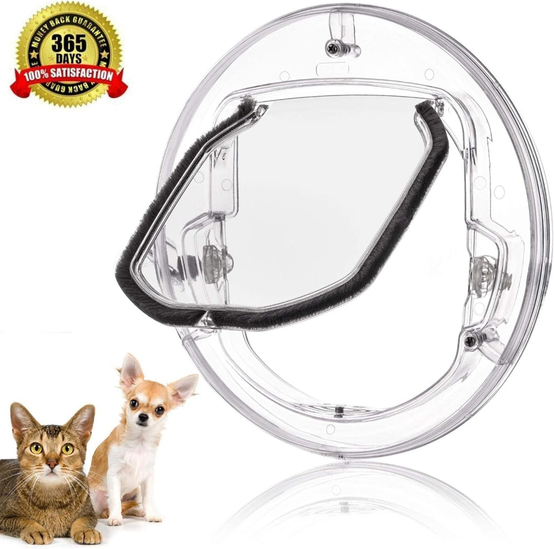 DAUERHAFT Robuste Katzenklappe aus ABS-Kunststoff, 11,8 x 11,8 x 1,6 Zoll, sicher und ungiftig für K