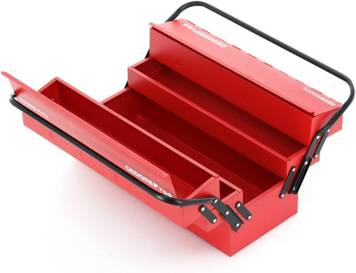 GEDORE red Werkzeugkasten, 5 Fächer, gross, leer, Masse (LxBxH): 260x535x210 mm, rot, Stahlblech, So