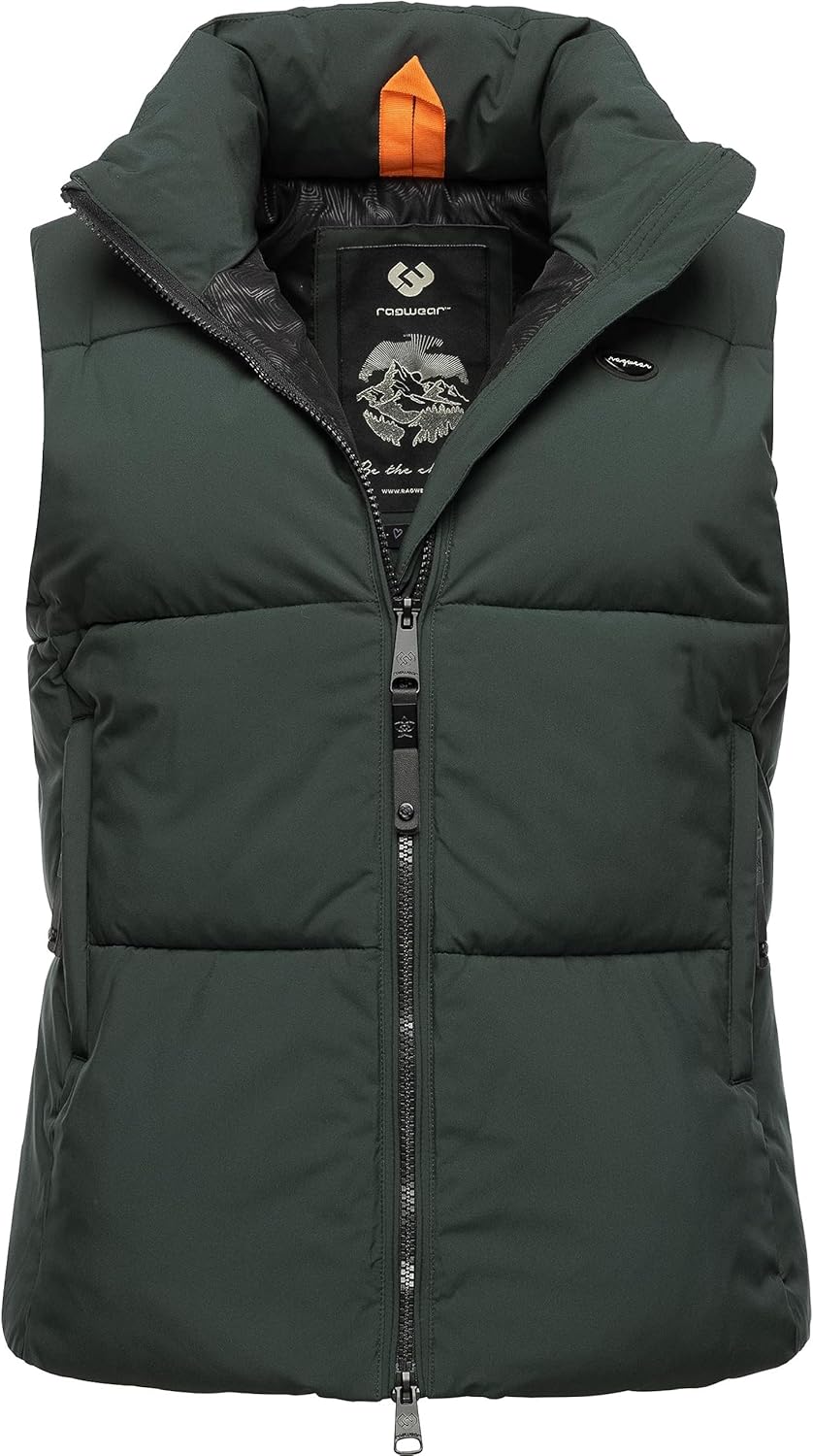 Ragwear Damen wasserdichte Übergangsjacke Outdoorjacke Steppweste Ailish XS-6XL 3XL Dark Green, 3XL