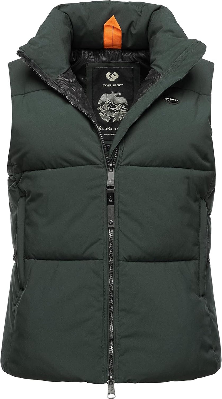Ragwear Damen wasserdichte Übergangsjacke Outdoorjacke Steppweste Ailish XS-6XL 3XL Dark Green, 3XL
