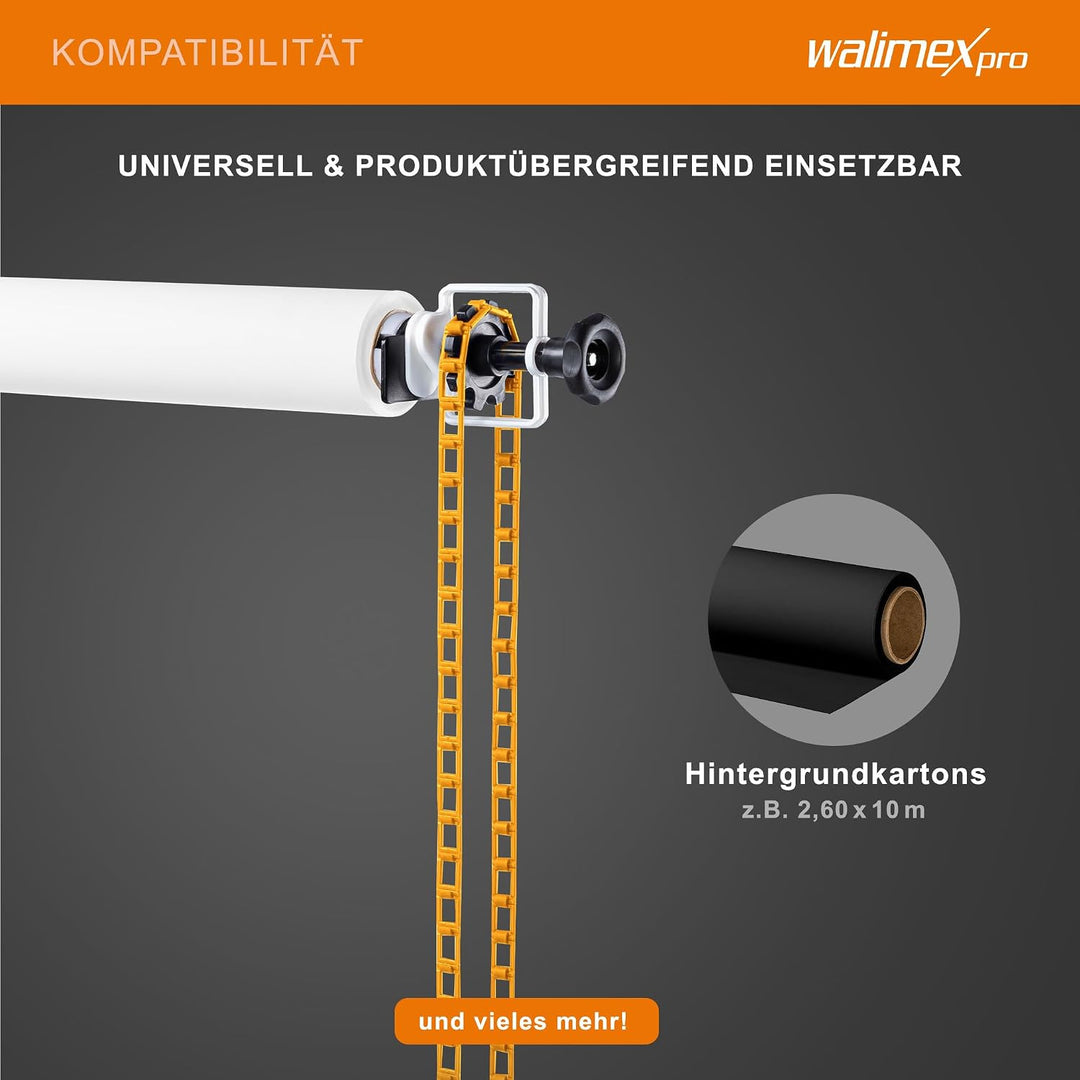 Walimex 3-fach Hintergrund Wandmontageset (3er Set) mit 3 Expan, mit 3 Expan