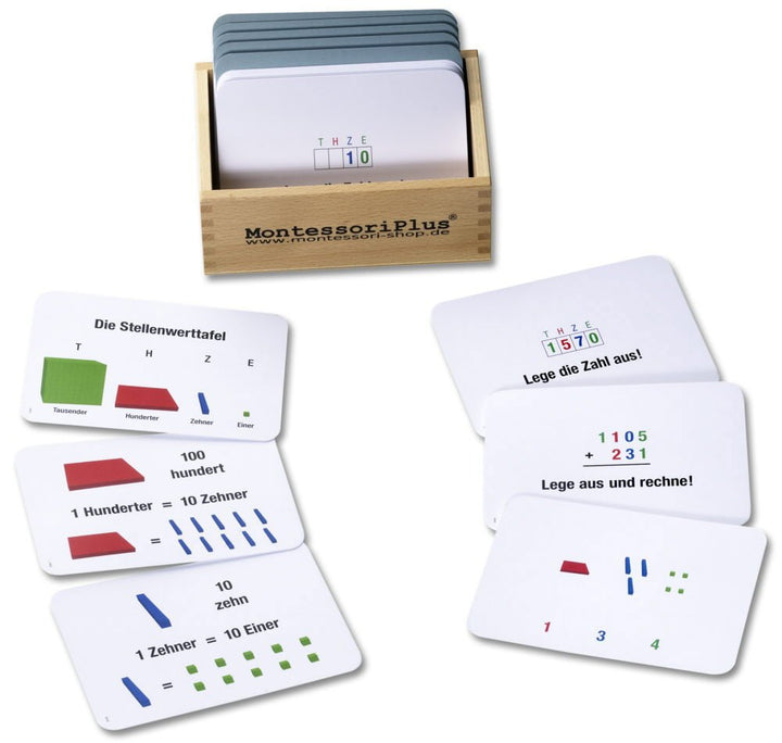 Arbeitskartei mathematischen Würfel 100 Karten, Montessorimaterial z. Freiarbeit am Würfelmaterial