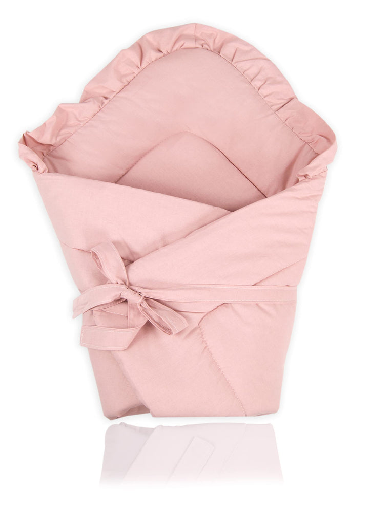 PIMKO Babyhörnchen mit rüschen Einschlagdecke Schlafsack Wickeltuch für Neugeborene und Kleinkinder
