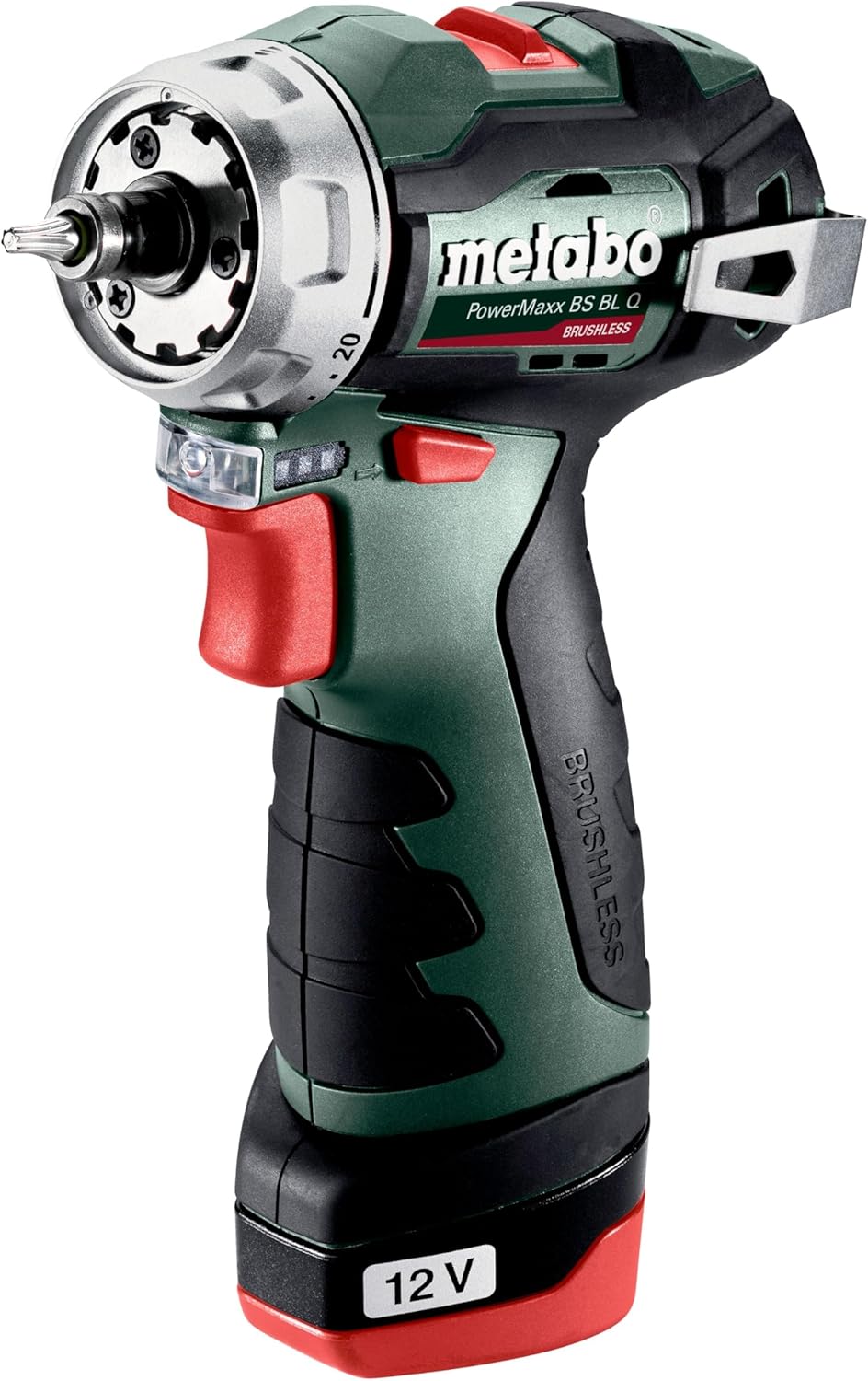 metabo Akku-Bohrschrauber PowerMaxx BS 12 BL Q - 12V, Bürstenlos, Schnellspannbohrfutter, kompakt un