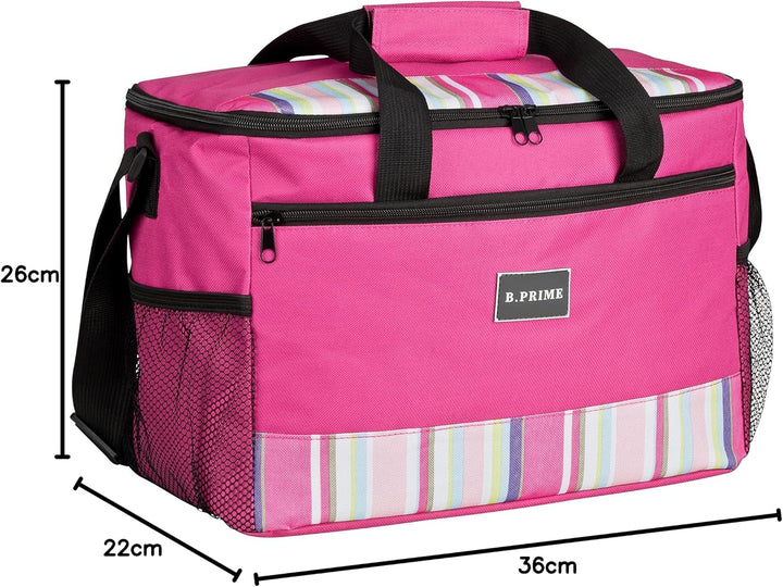 B.PRIME 20L Kühltasche Classic I 36x26x22cm I Isoliertasche I Lunch-Tasche I Kühlbox I Picknick-Tasc