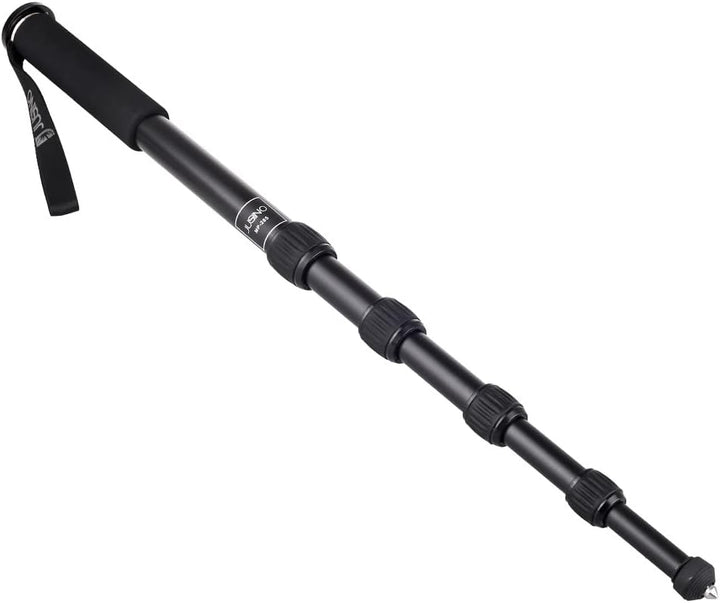 JUSINO MP-285 Leichtes Aluminium Monopod mit 5 Segmenten Aluminium-Monopod (150-164cm max. Höhe) MP-
