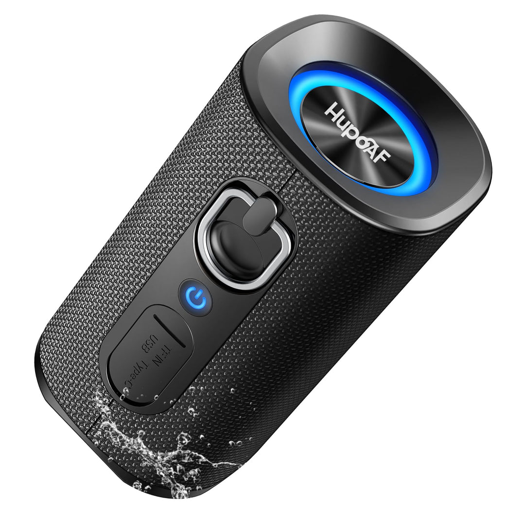 Bluetooth Lautsprecher mit Licht, 30W Musikbox Bluetooth 5.4, Bass Boost Box mit IPX7 Wasserschut, 3
