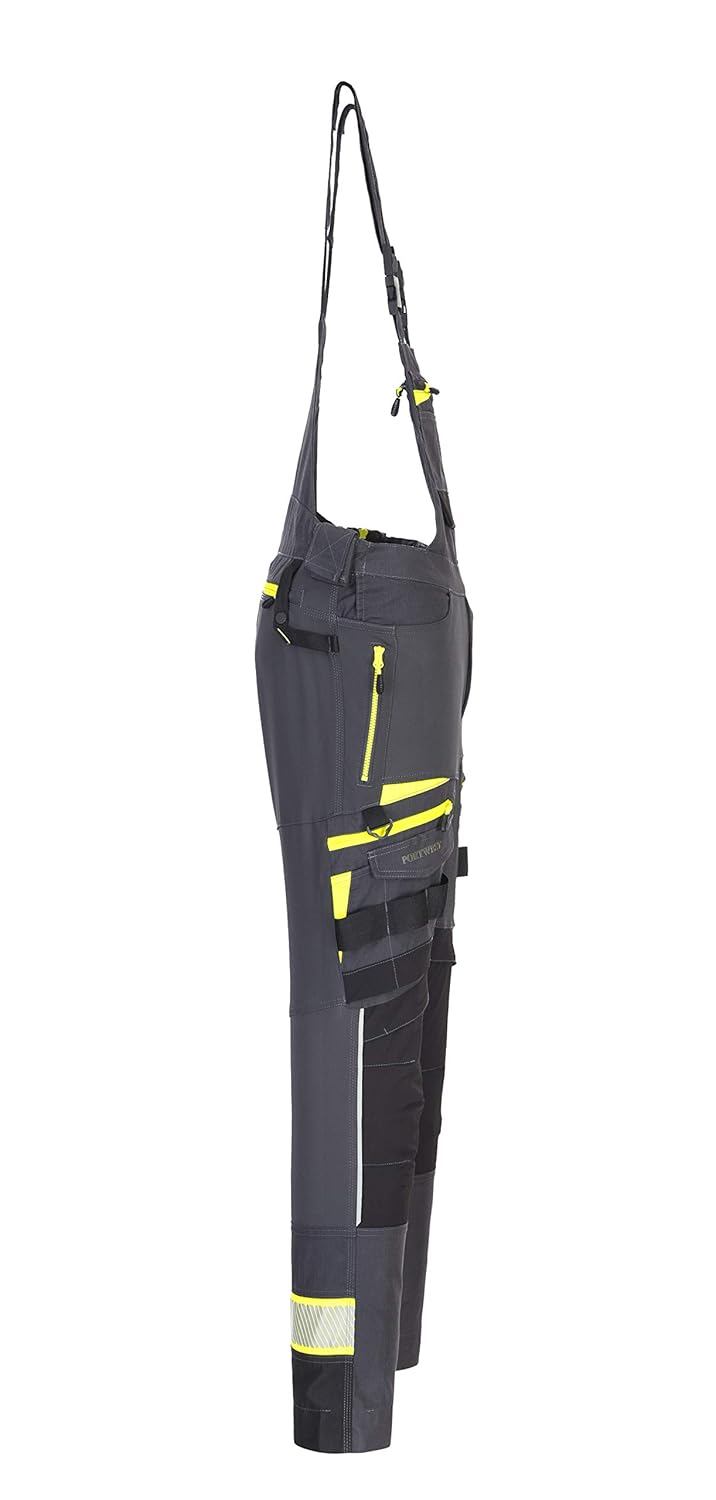 Portwest DX4 Latzhose, Grösse: L, Farbe: Metal Grau, DX441MGRL Metallgrau L, L Metal Grey