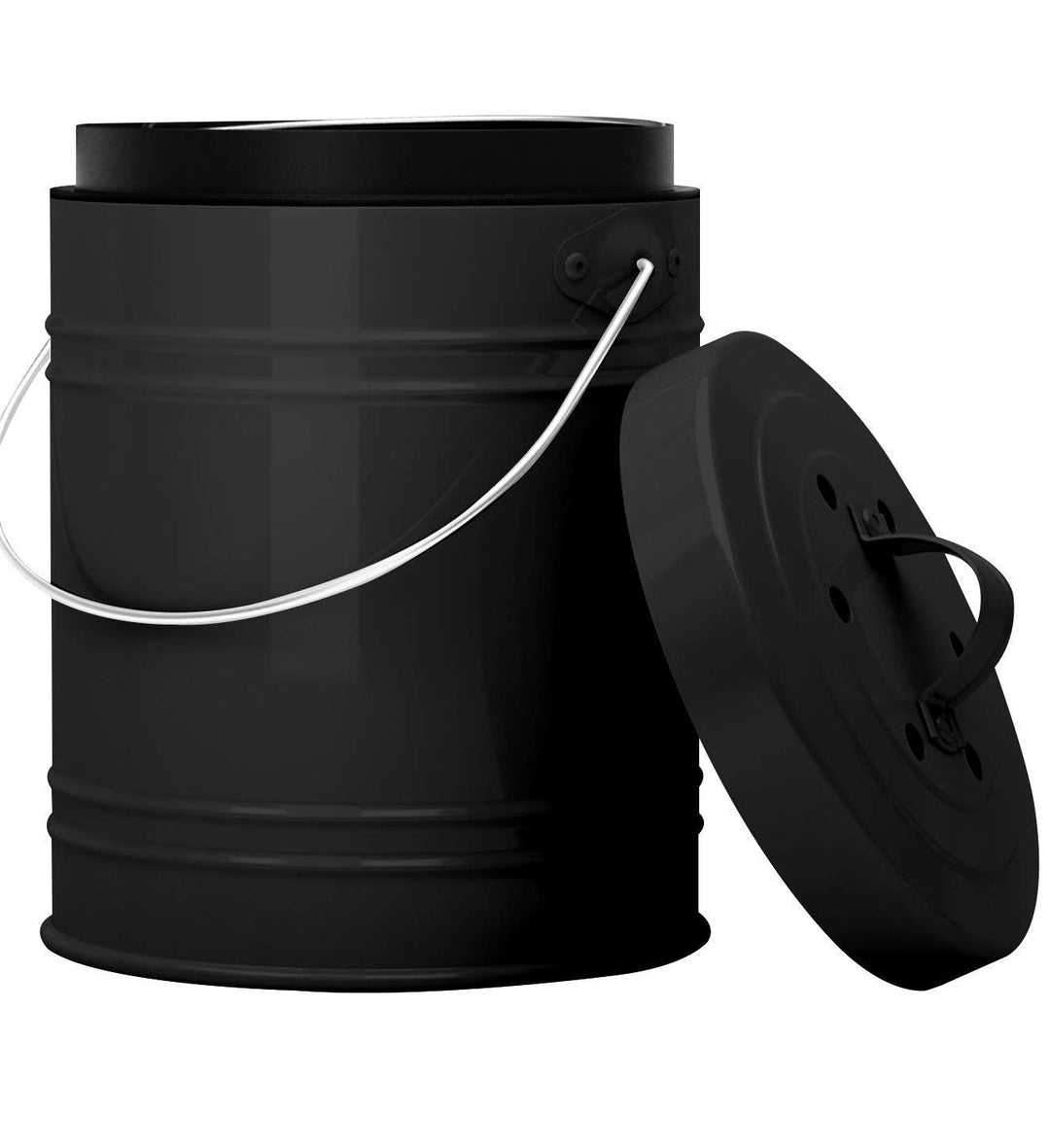 5 Liter Küchen Bio Mülleimer und geruchsdichter Komposter Eimer mit Aktivkohlefilter im Deckel – Bio