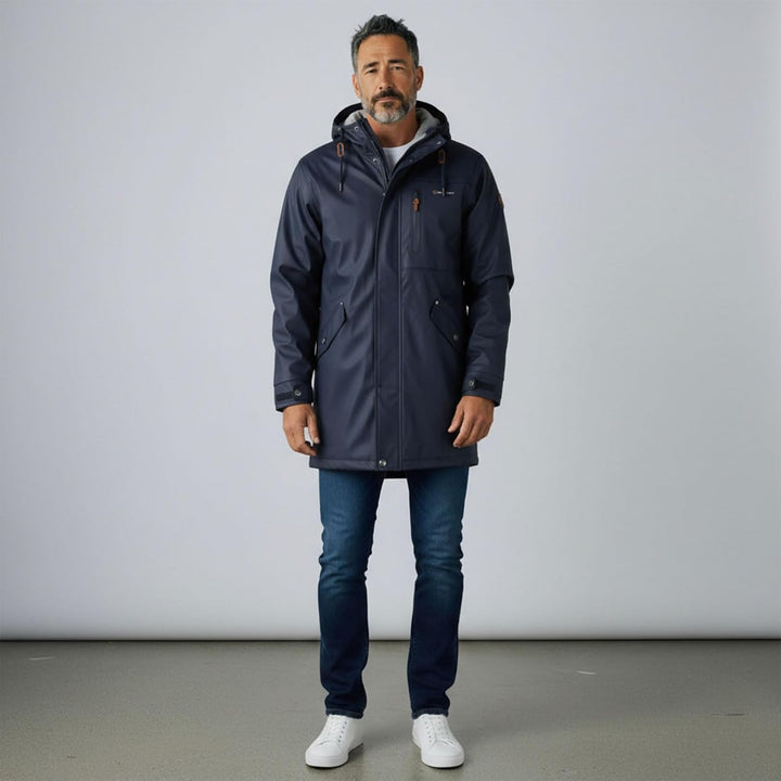 Dry Fashion Herren Regenjacke Bergen - Herrenjacke Regenmantel Männer Jacke Gefüttert Winddicht Wass