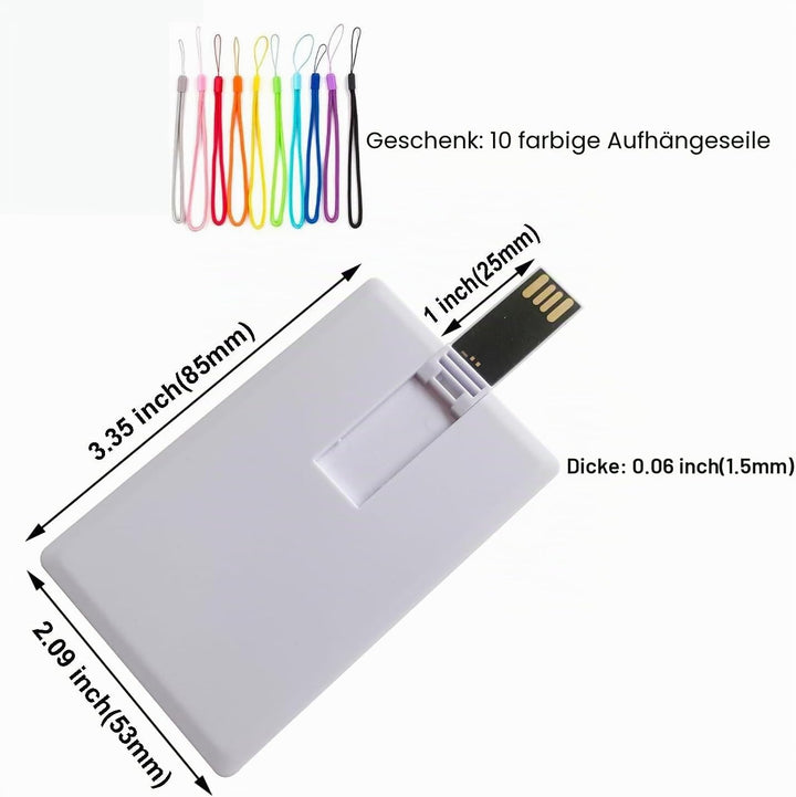 USB Stück Speicherstick 10 Stück, Kreditkarten-Design weiss 4 GB 4 GB weiss, 4 GB weiss