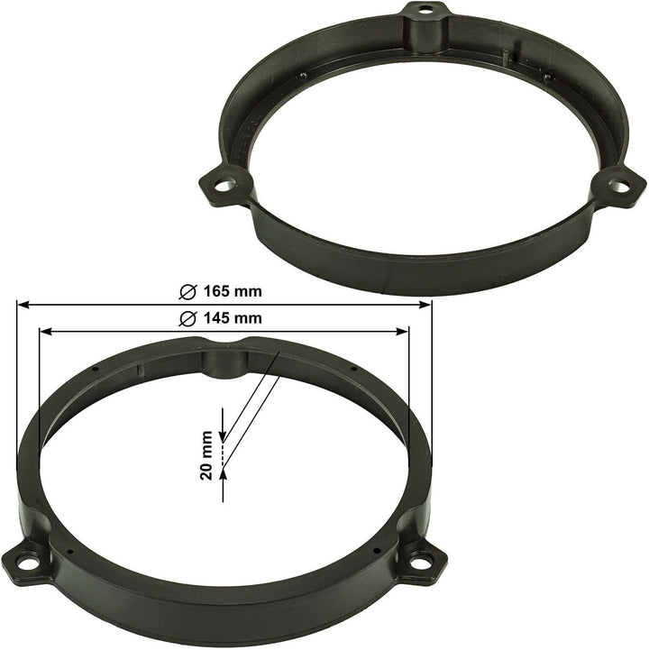 tomzz Audio 2825-003 Lautsprecherringe Adapter Halterungen kompatibel mit Kia Rio ab 2017 Fronttür T