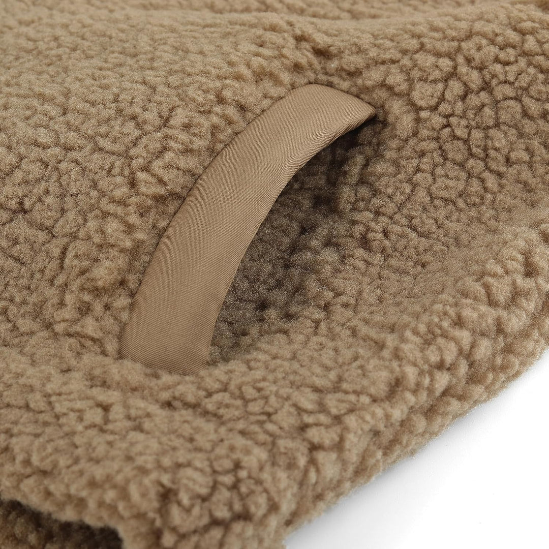 ANIMQUE Kleinkind Kinder Polarfleece Weste Verdicken Kinder Stehkragen Reissverschluss Ärmellose Jac