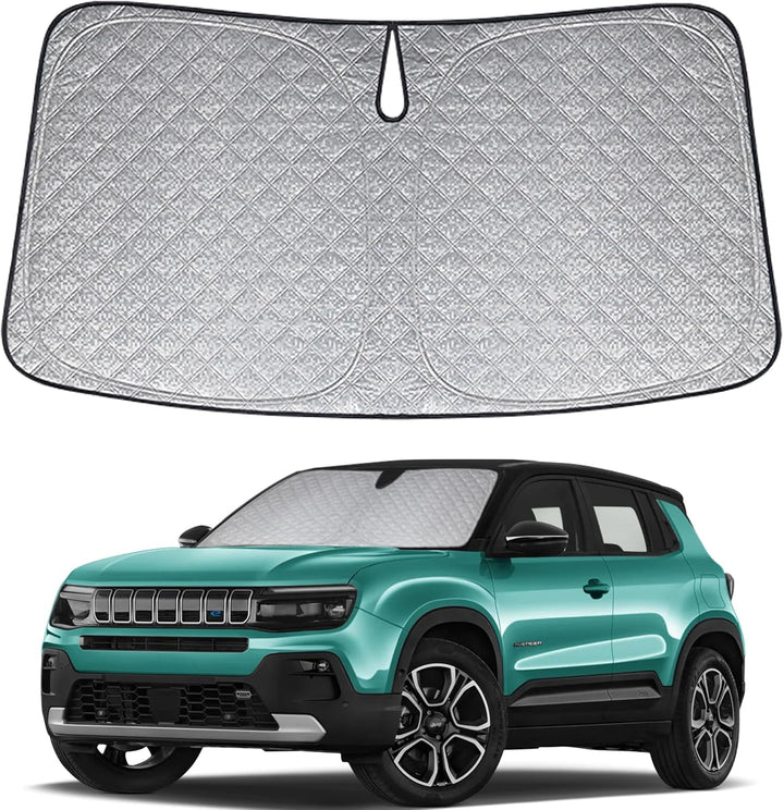 Auto Sonnenschutz Kompatibel mit Jeep Avenger 2023-2025 - Sonnenschutz Abdeckungen Frontscheibe Sonn