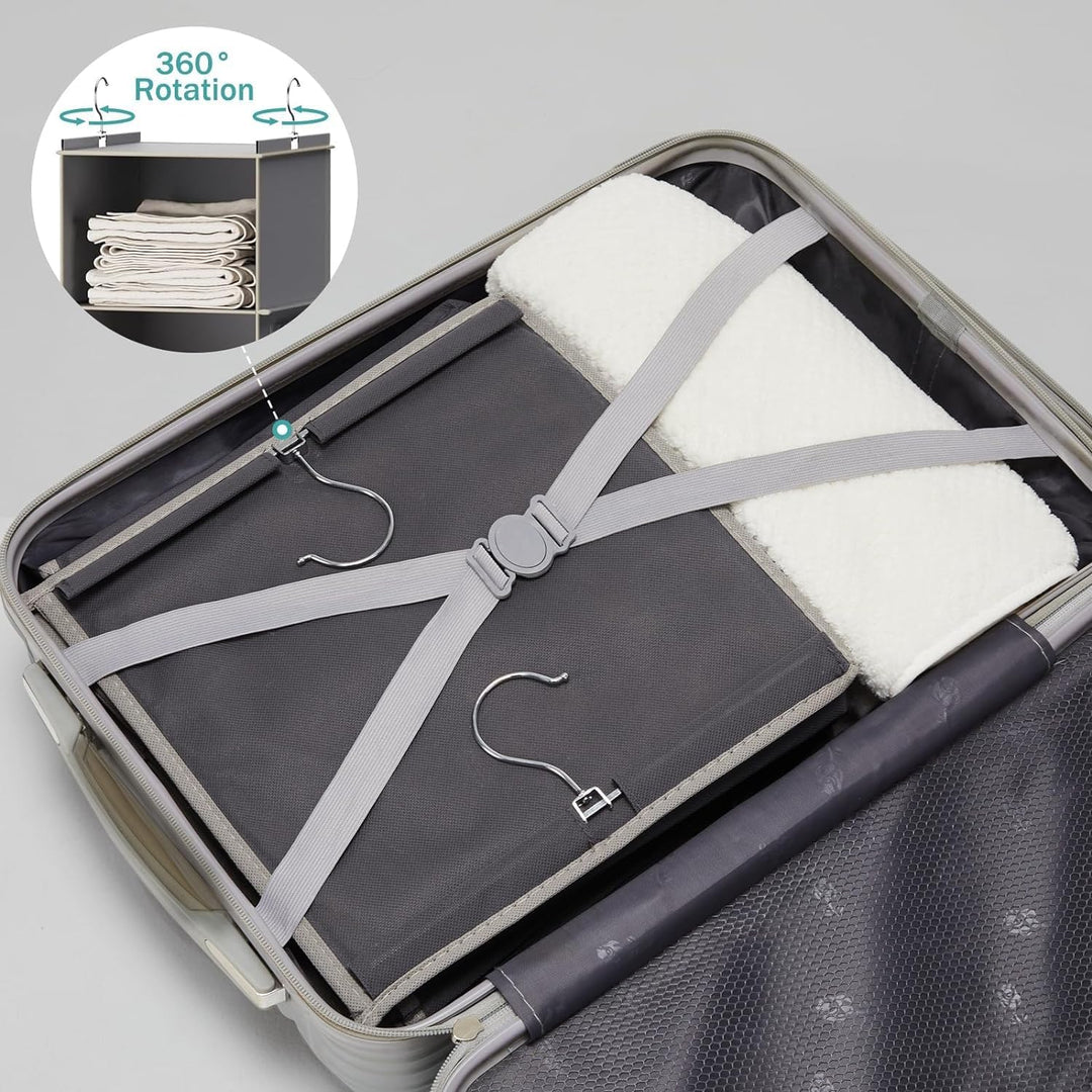 YOUDENOVA Hängeregal Schrankorganizer Stabiler 6 Fächern Kleiderschrank Organizer Ordnungssystem Hän