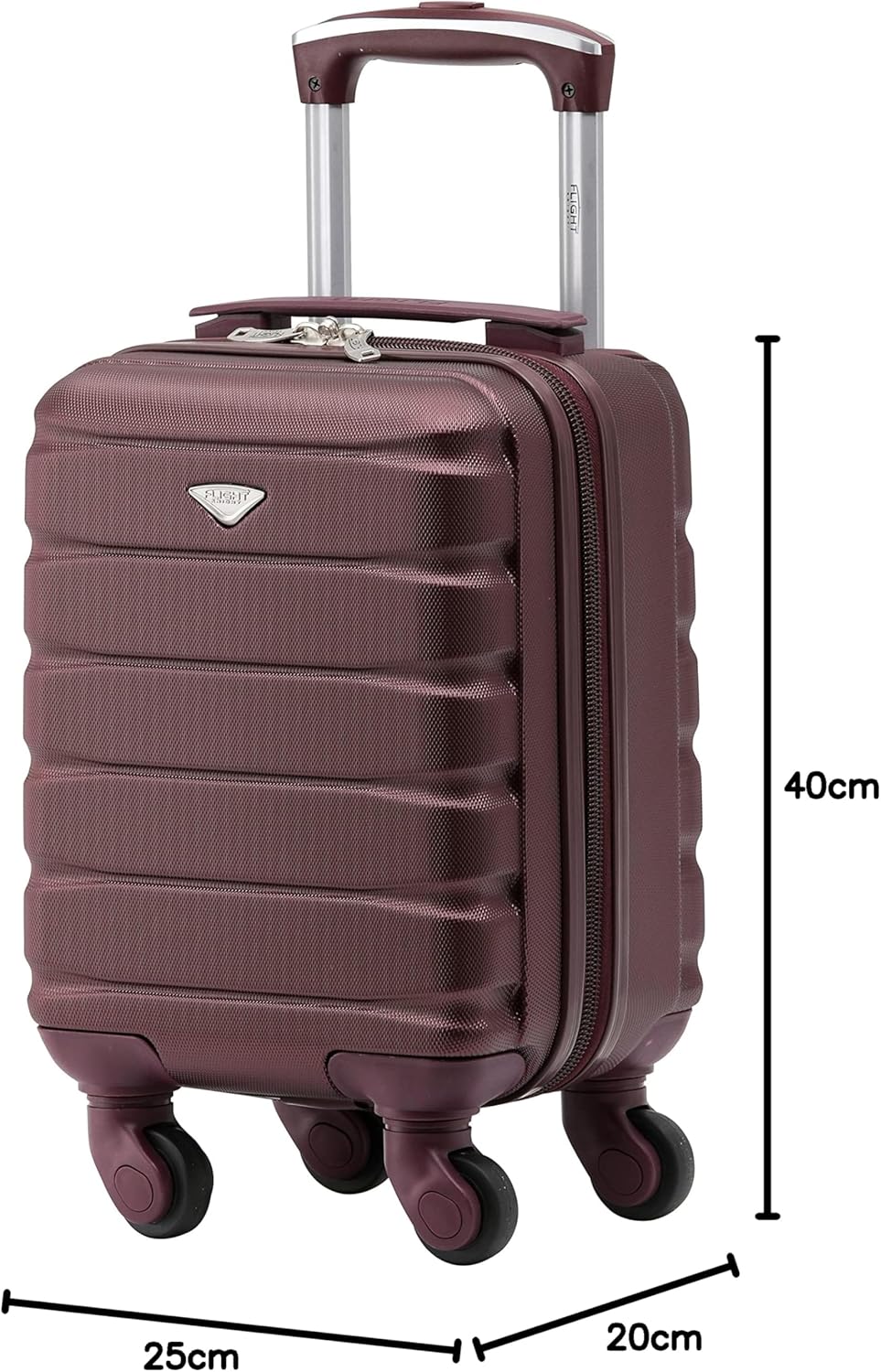 Flight Knight Leichte 4-Rad-abs-hartschalenkoffer Handgepack, Zugelassen Fur Uber 100 Fluggesellscha