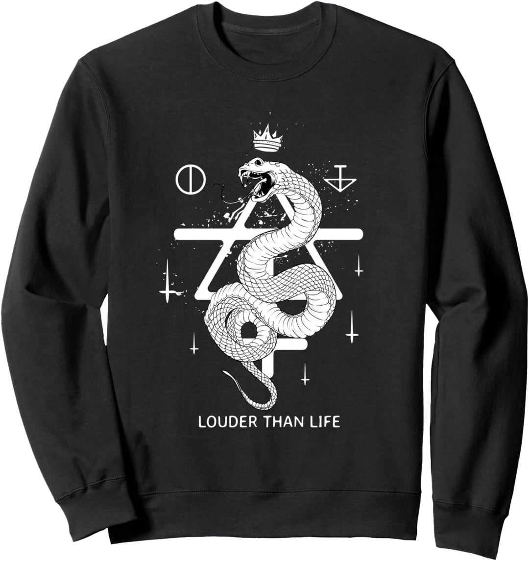 Louder Than Life Snake Crown - Sad Aesthetic Edgy Streetwear Sweatshirt