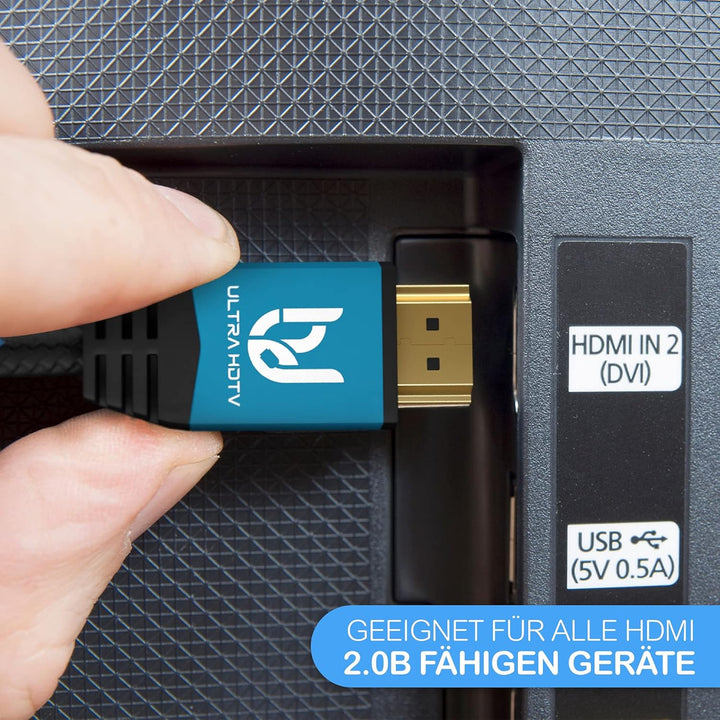 Ultra HDTV 4K HDMI Verlängerungs-Kabel - 2 m High Speed Kabel-Verlängerung - 18 GBit/s - 4K@60Hz (ru
