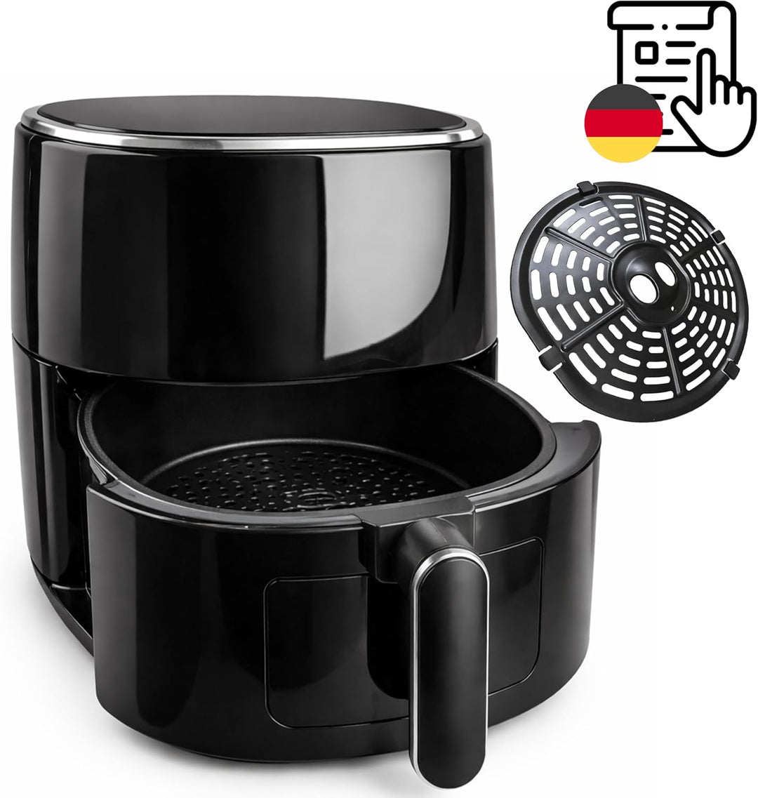 Retoo Heissluftfritteuse 3,2L 1200W Airfryer Mit LCD Touchscreen, 9 Kochprogramme, Einstellbare Temp