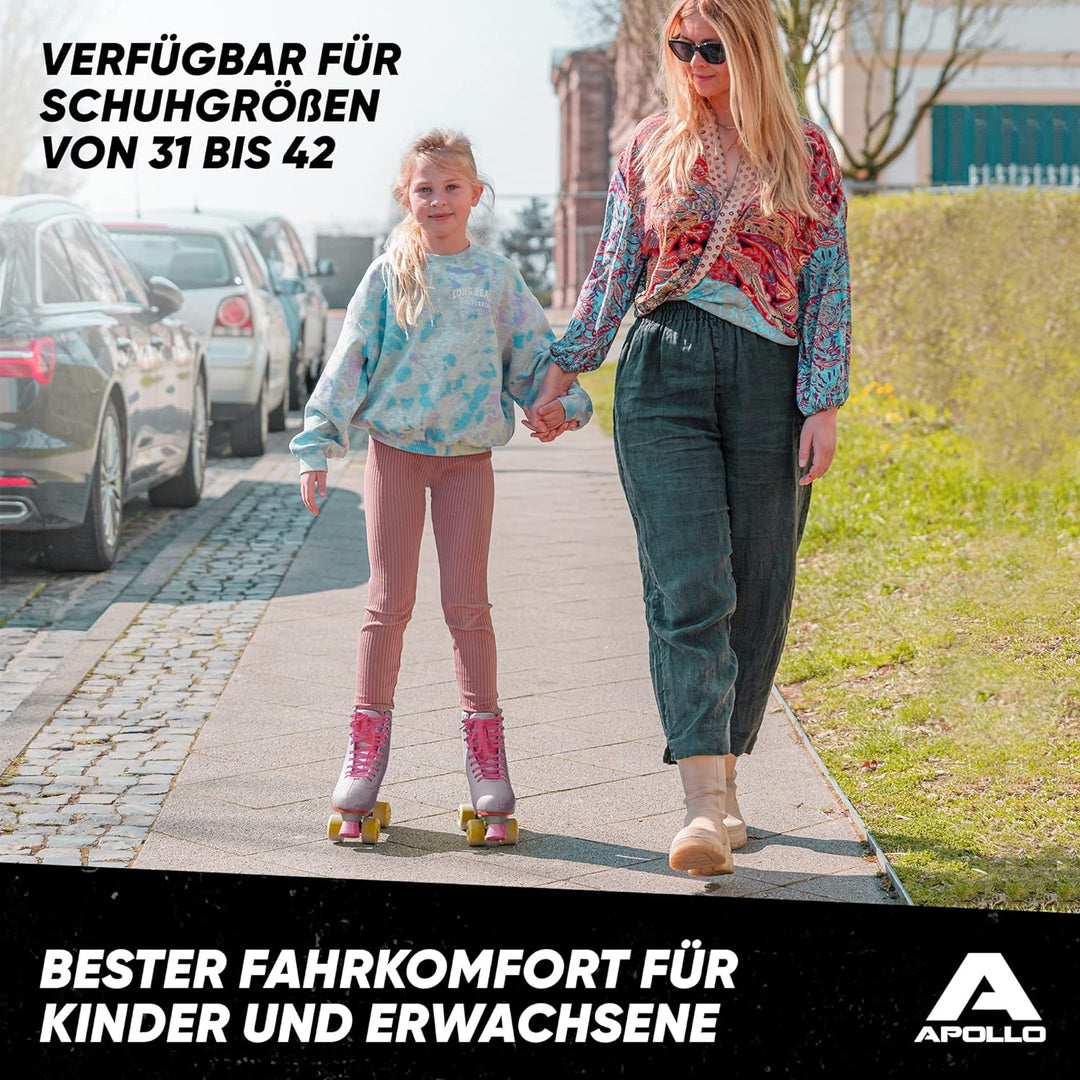 Apollo Disco Roller, Classic Roller | Rollschuhe für Kinder und Erwachsene | grössenverstellbare Qua