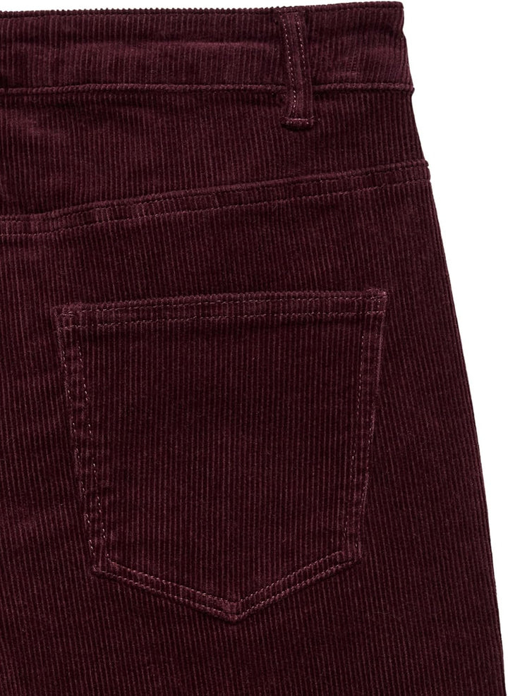 VERO MODA Female Hose VMSIGA Hohe Taille Cordhose XS / 34L Winetasting, XS / 34L Winetasting