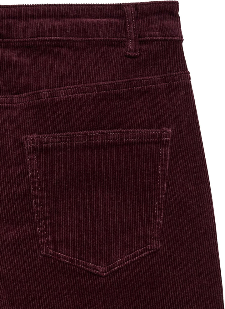 VERO MODA Female Hose VMSIGA Hohe Taille Cordhose XS / 34L Winetasting, XS / 34L Winetasting