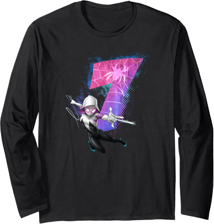 Marvel Ghost-Spider Gwen Stacy 7th Birthday Graphic Langarmshirt