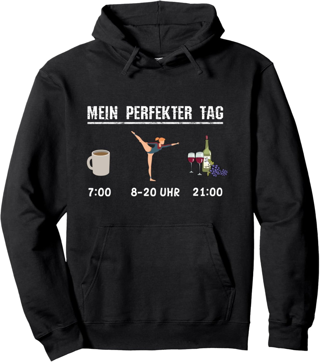 Turnen Spruch Lustig Wein Handstand Turner Sport Akrobatik Pullover Hoodie