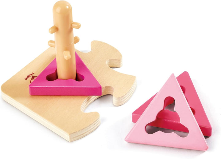 Hape Kreatives Steckpuzzle von Hape | Holz Stapelspiel Problemlösungspuzzle für Kleinkinder, Stapels