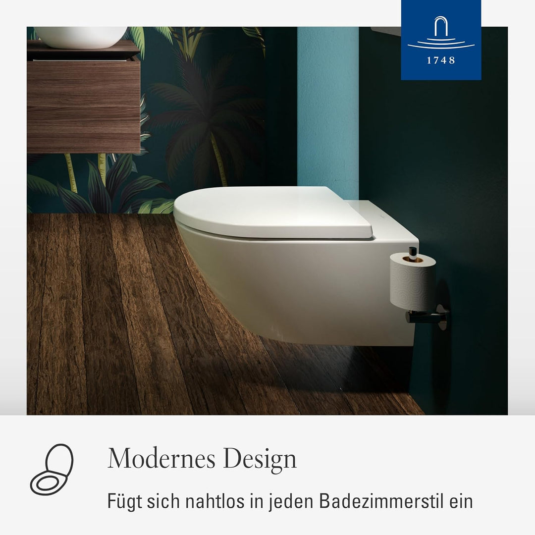 Villeroy & Boch WC-Sitz Subway 3.0 - Toilettendeckel Stone White matt aus robustem Duroplast - Toile