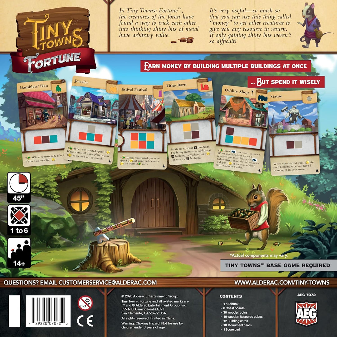 Alderac Entertainment ALD07072 - Tiny Towns: Fortune AEG7072, Fortune
