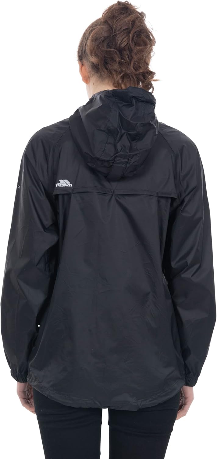 Trespass Unisex Qikpac Jacket Kompakt Zusammenrollbare Wasserdichte Regenjacke (1er Pack) L Schwarz