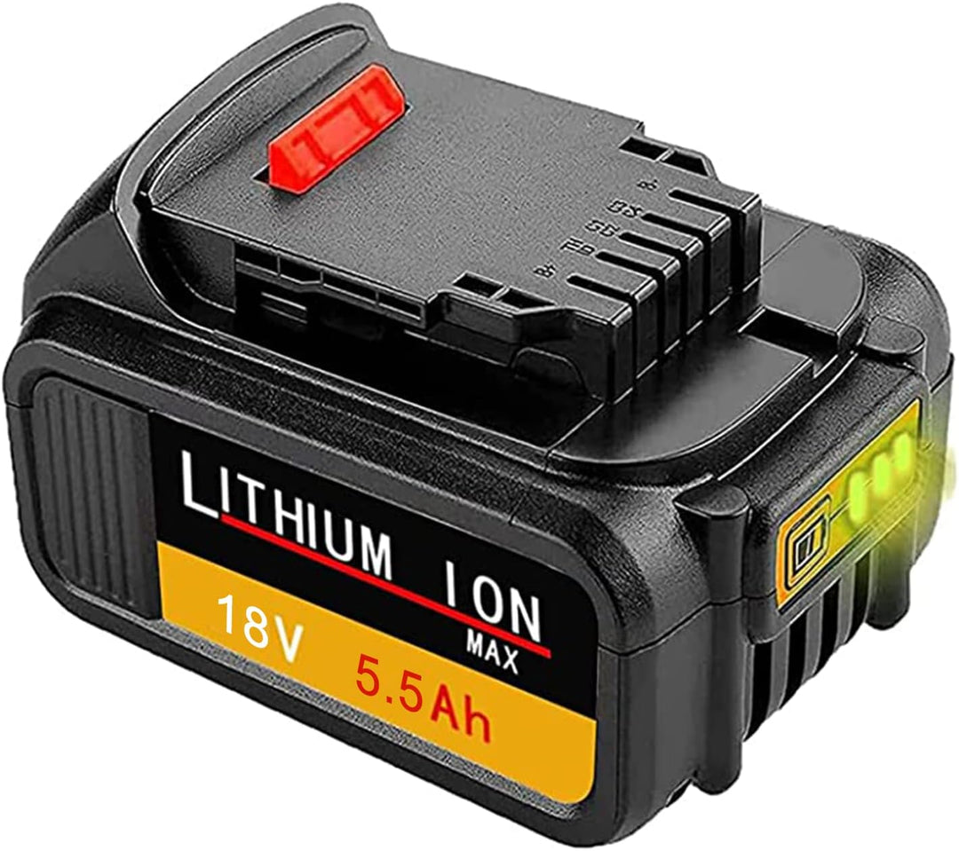 DTK DCB200 5.5Ah 【Hohe Kapazität】 18V Li-ion Ersatzakku für Dewalt Akku 18V 20V Max DCB180 DCB181 DC