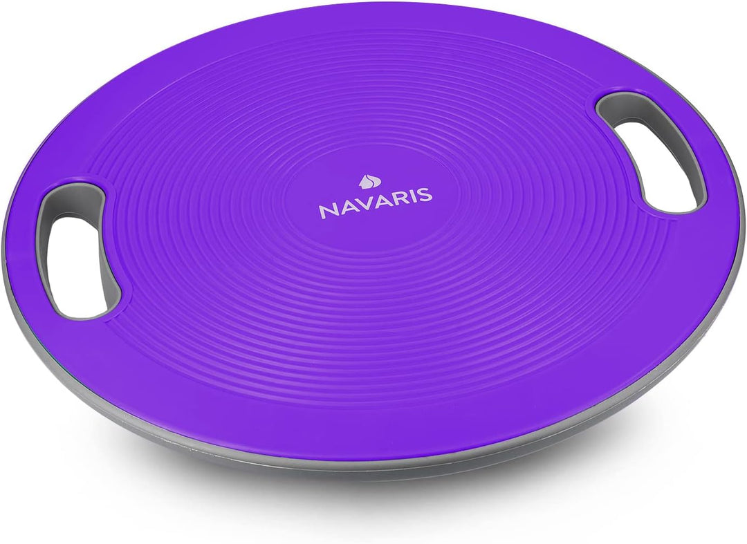 Navaris Balance Board mit Griff - Therapie Kreisel Wackelbrett - Fitness Reha Balance Kraft Training