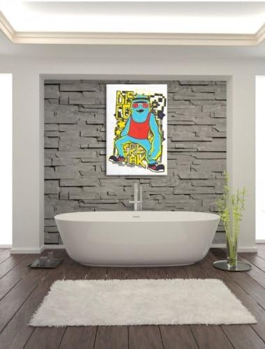 Disco Freak white Leinwandbild Bild auf Leinwand, XXL riesige Bilder fertig gerahmt mit Keilrahmen,