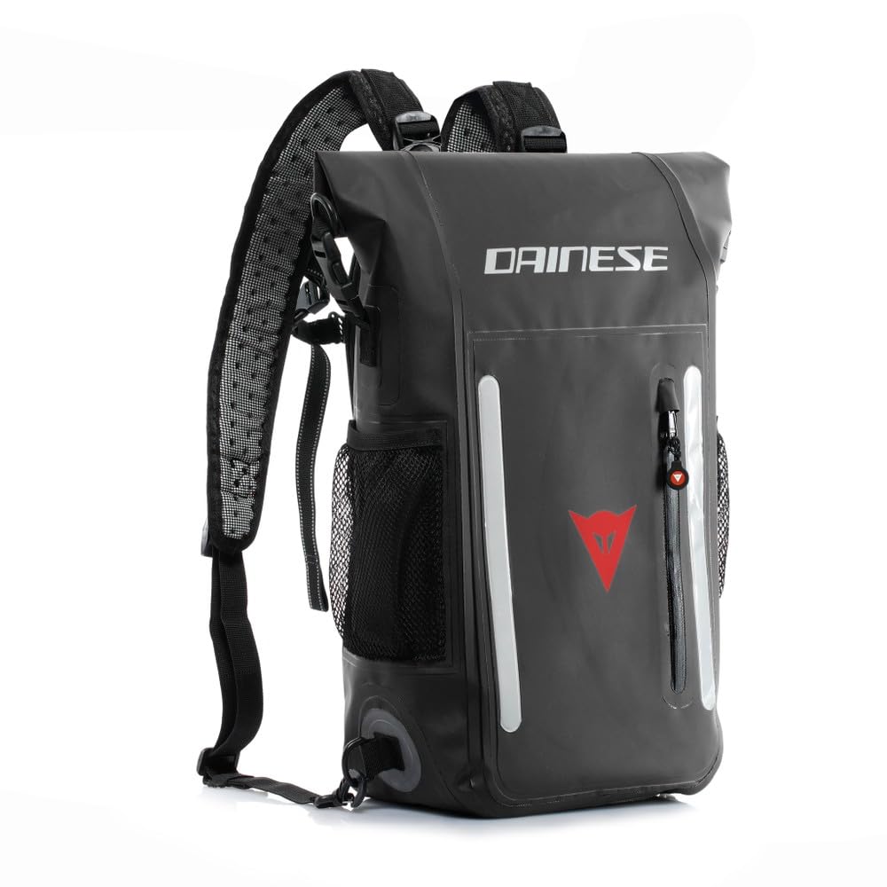 Motorradrucksack Dainese Explorer Backpack WP Motorrad Gepäck wasserdichter Rucksack, Black Schwarz,