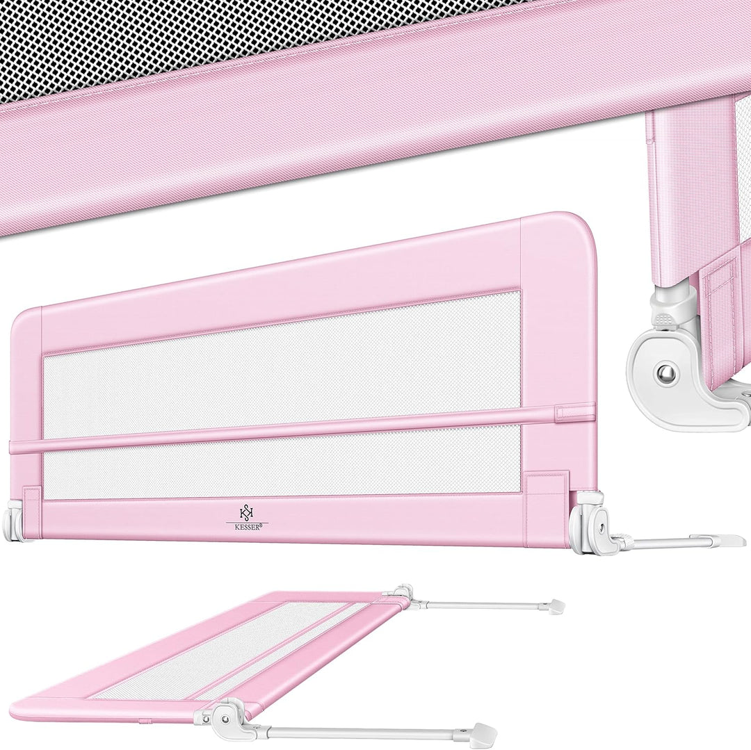 KESSER® Bettgitter 150 cm Bettschutzgitter Kinderbettgitter für Kinder Babybettgitter Klappbar, Trag