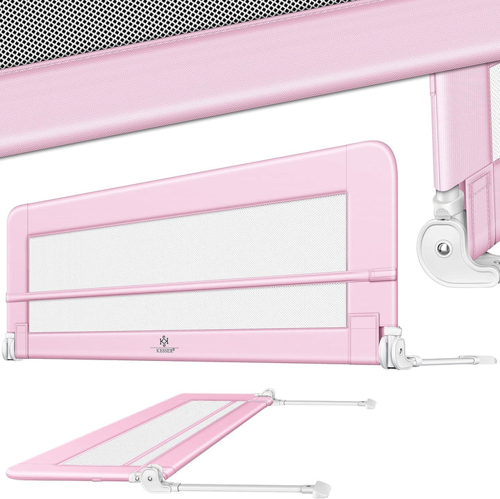 KESSER® Bettgitter 150 cm Bettschutzgitter Kinderbettgitter für Kinder Babybettgitter Klappbar, Trag