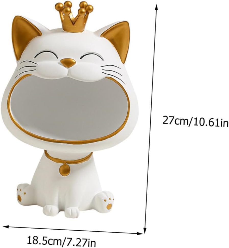 Cabilock 1stk Glückliche Katzenverzierung Chip Und Dip Bowl Snackschale Schmuckschale Schmuck Verans