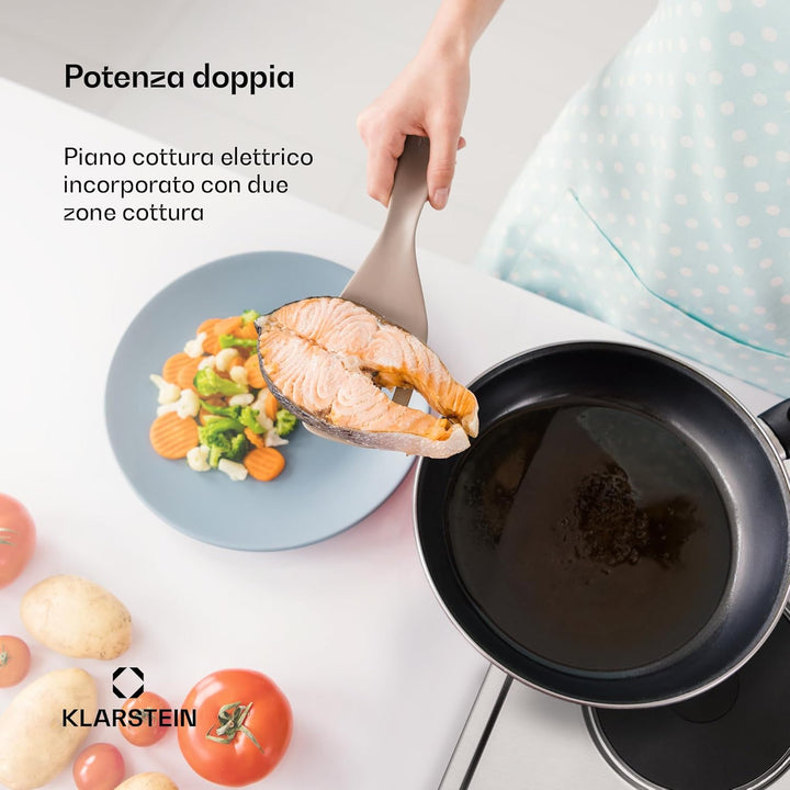 Klarstein Appetito Massekochfeld Einbau, Restwärmeanzeige, Drehknöpfe, 6 Leistungsstufen, Elektrisch