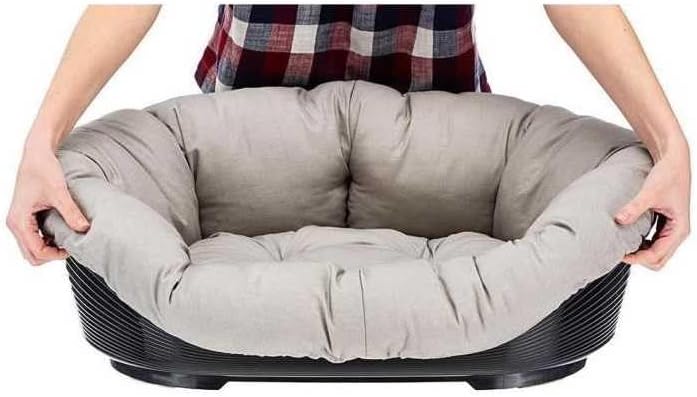 Ferplast Hundebett Hundesofa Katzenbett Hundematte SOFA' 6 Kunststoffkorb mit Waschbarem Gepolsterte