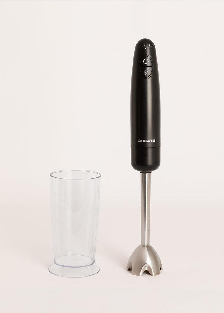 CREATE/FULLMIX RETRO/Handmixer schwarz/Mixt, schlägt und rührt, 6 Geschwindigkeiten, 600ml Messbeche