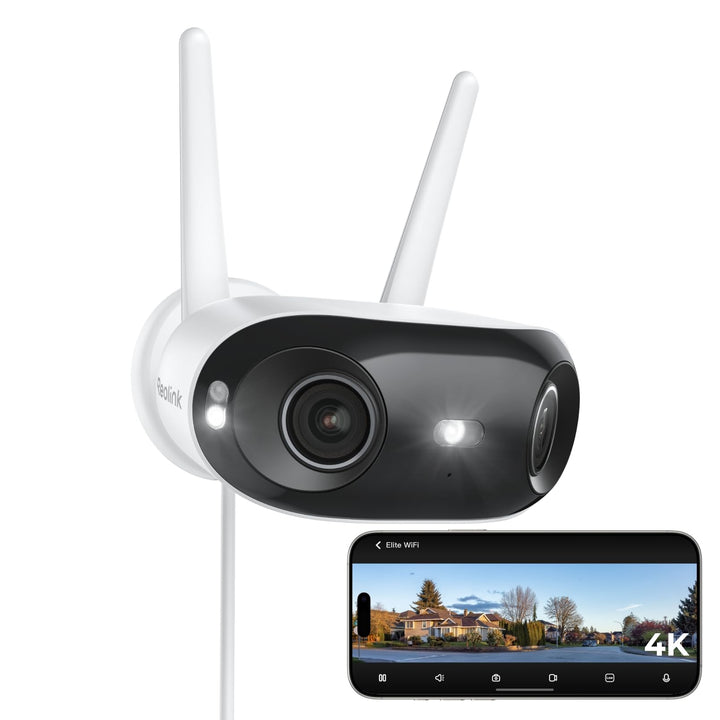 Reolink 4K Wi-Fi 6 Überwachungskamera Aussen mit 180° Panoramablick, 2.4/5GHz Dual-Band WLAN Kamera