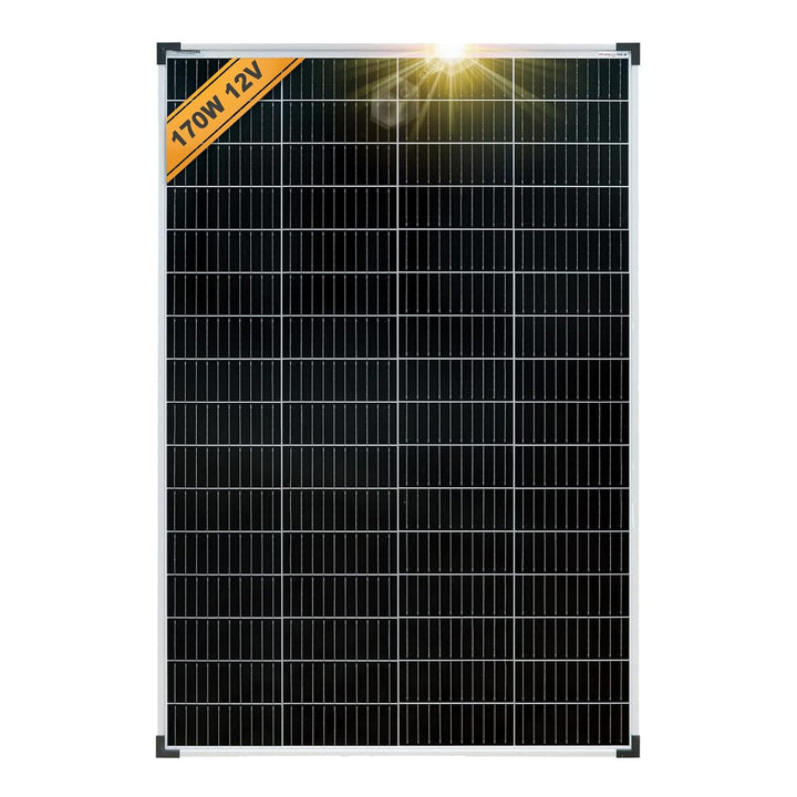 enjoy solar® Monokristallines Solar panel deal für Wohnmobil, Gartenhäuse, Boot (Mono 170W), Mono 17