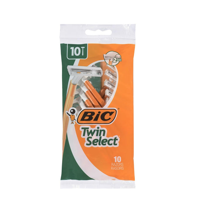 BIC Twin Select Men's Disposable Razor, 10 Count (Pack Of 3) Pack of 4 Grün, Pack of 4 Grün