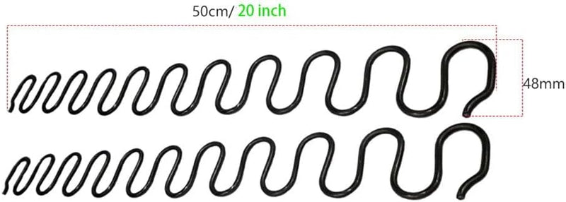 Carkio Sofa-Ersatzfedern,4 Stück 50,8 cm Federn mit 16 Stück S-Clips, 4,0 Draht-Durchmesser,Sofa-Fed